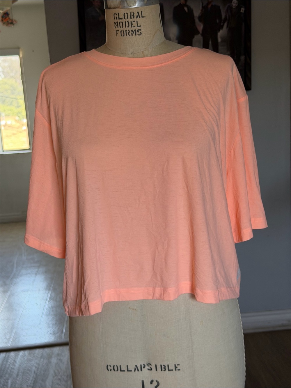 Free People Movement Short Sleeve Pastel Peach Tee Size XL